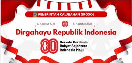 Dirgahayu RI Ke-80, Bersatu Berdaulat Rakyat Sejahtera Indonesia Maju